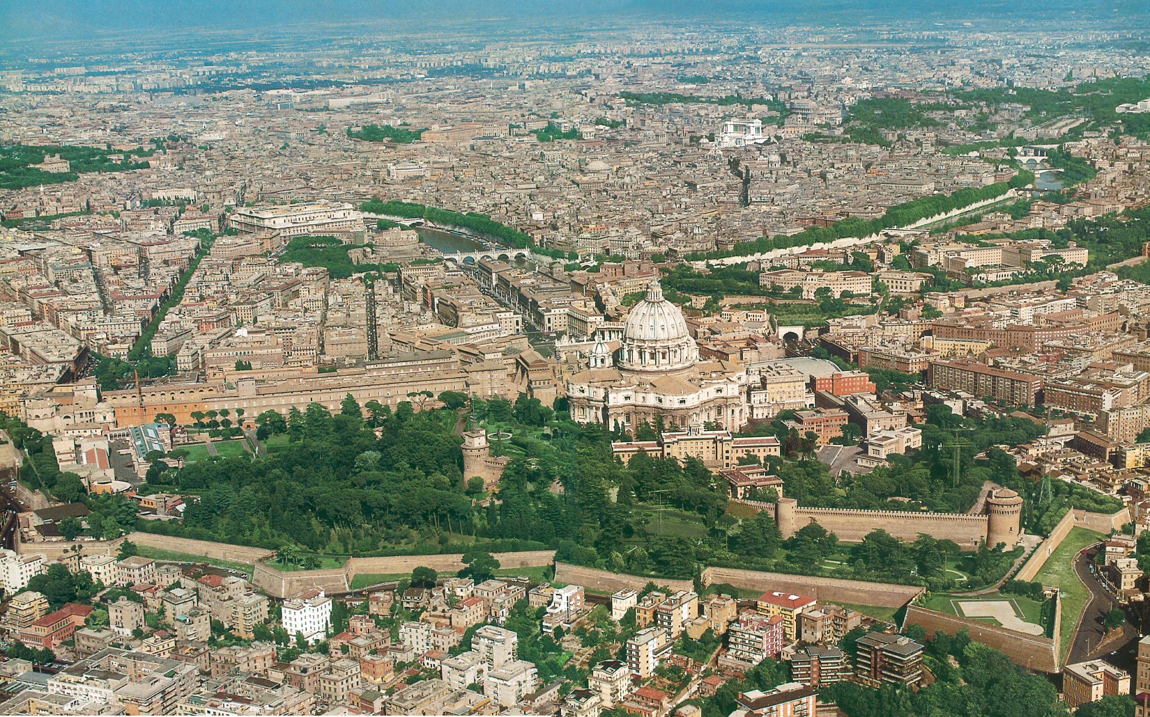 Aerial view of Vatican City from West - www.Visit-Vaticancity.com