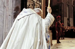 Pope John Paul II opening Holy Door in 1983 Jubilee