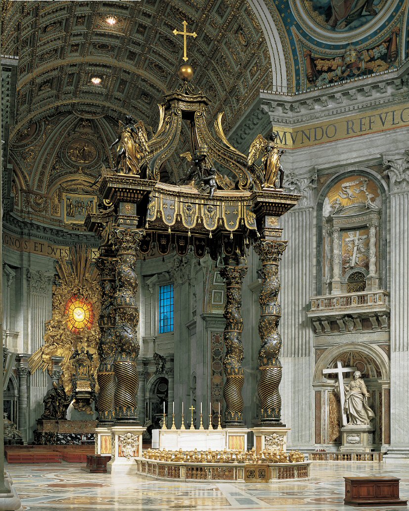 The Baldachin in St.Peter's Basilica - www.visit-vaticancity.com