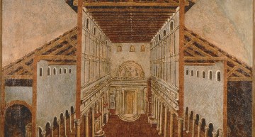 Nave and Aisles of Constantine’s Basilica before St.Peter’s Basilica